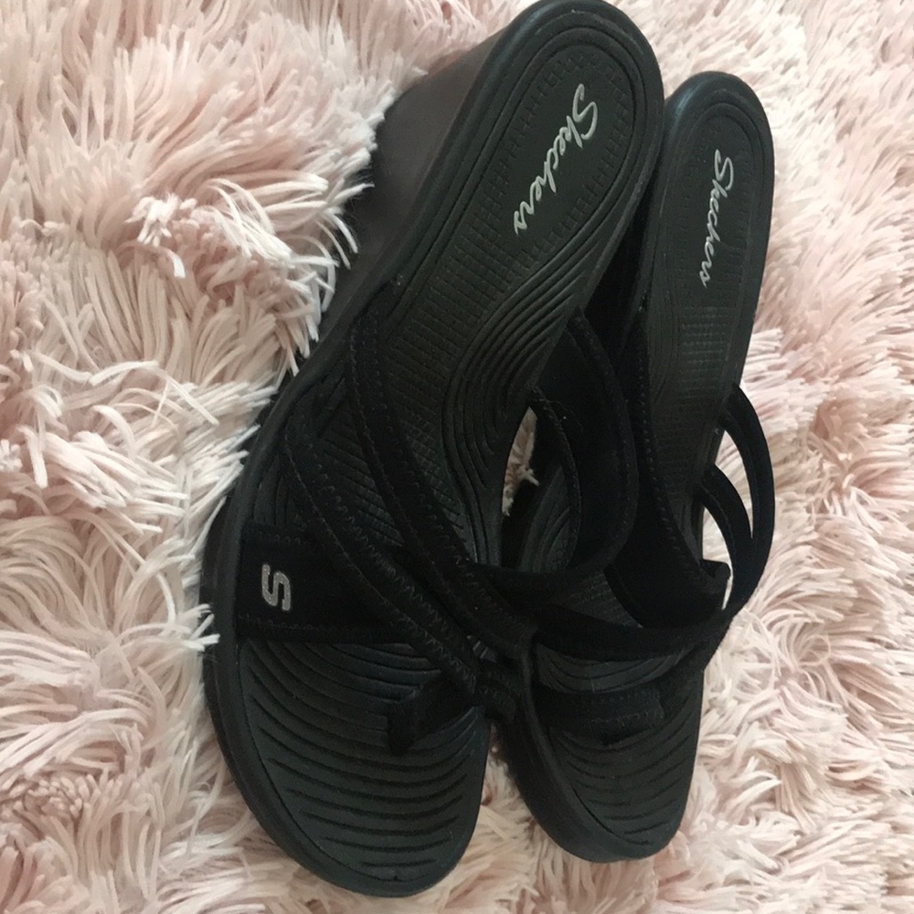Skechers wedge sandals.